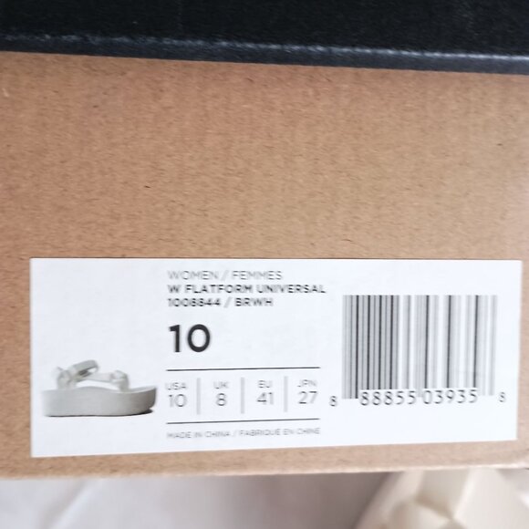 New Teva Flatform Universal White Sandals Women’s Size 10 Platform NIB Summer - Picture 6 of 7